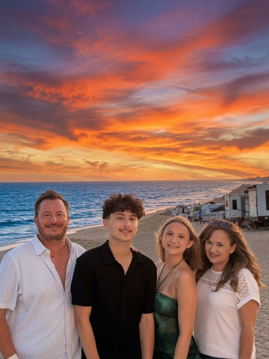 Andy Braun with his family